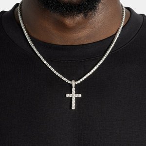 Colgante de Lujo Unisex de Plata de Ley 925 con Moissanita Chapada en Oro, Diseño Hip Hop, Joyería Brillante para Fiesta - Product Image 2