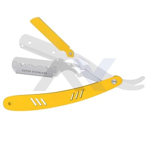 Rasoir droit classique léger en acier inoxydable pour hommes, rasoir de barbier à verrouillage pivotant avec lames à bord simple, professionnel - Product Image 2