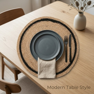 Manteles Individuales Redondos de Yute Natural Tejido, Ecológicos y Hechos a Mano, para Decoración de Comedor, Calidad de Exportación a Granel - Product Image 2