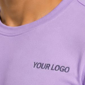 T-shirt de sport pour homme, lavande, haute performance, séchage rapide, entraînement en salle de sport, course à pied, logo personnalisé, vêtements de fitness athlétiques - Product Image 5