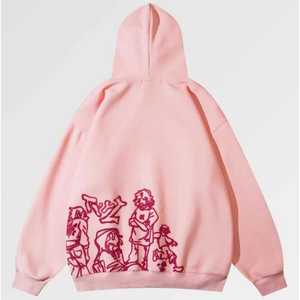 Vêtements pour femmes, sweats à capuche, coupe régulière, manches tombantes, tricot épais de haute qualité, 100% coton, hiver - Product Image 4