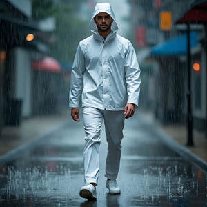 Ensemble de survêtement zippé en molleton 100 % écologique, couleur personnalisée OEM, pour homme, coupe-vent d'hiver, 2 pièces - Product Image 6