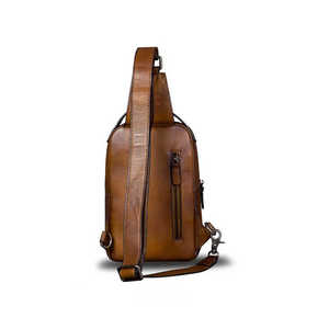 Bolsa de Mensajero de Cuero Personalizada de Alta Calidad para Hombre, Bandolera al Hombro, Gran Capacidad, Forro de Cuero Genuino, Venta al Por Mayor - Product Image 3