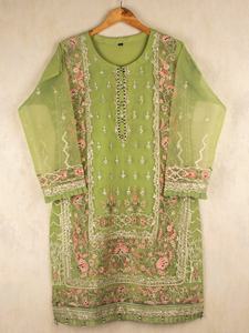 Hecho a mano 2021 Venta caliente Organza bordado estilo indio pakistaní Salwar Kameez para mujeres traje de vestir pesado de seda - Product Image 2