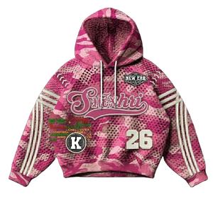 Sudadera con Capucha de Malla Unisex Camo 2026, Tejido Atlético Transpirable con Detalles de Béisbol, Personalizable a tu Gusto - Product Image 3