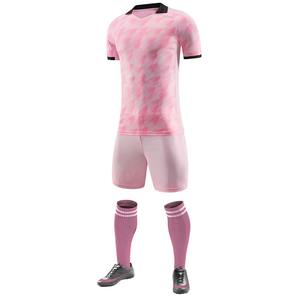 100%ポリエステル製通気性のある半袖サッカーユニフォーム 大人用トレーニングウェア OEMデザイン 高プリント技術 サッカーユニフォーム - Product Image 1