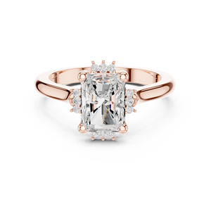 แหวนหมั้นเพชรทรงเรเดียนท์คัท 2 กะรัต เพาะเลี้ยงในห้องปฏิบัติการ ดีไซน์เรียบหรูคลาสสิก ทอง 10k 14K 18K พร้อมใบรับรอง IGI เพชร VS1 E สำหรับวันครบรอบแต่งงาน - Product Image 5