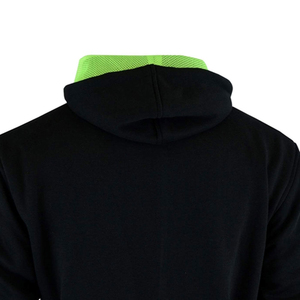 <span class=keywords><strong>Sweat</strong></span>-shirt à capuche zippé noir pour homme de haute qualité avec bordure vert <span class=keywords><strong>fluo</strong></span>, coupe décontractée, en tissu polaire respirant, idéal pour l'automne - Product Image 4