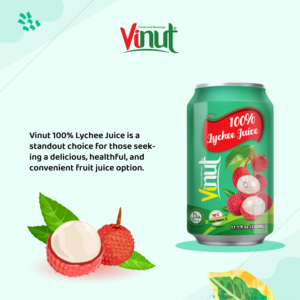 Jus de litchi OEM ODM fabricant de boissons de marque privée formulation personnalisée Vietnam usine 330ml Alu peut 24 par carton - Product Image 4