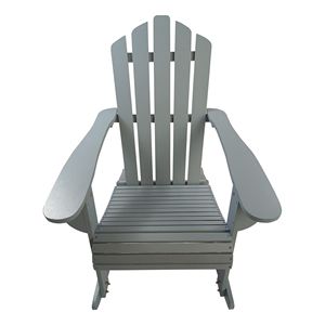 Walnut Adirondack <b>Rocking</b> <b>Chair</b> Reclining Wooden Outdoor Furniture - Product Image 2