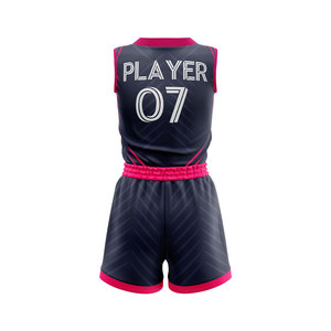 Personalized Basketball Uniform Set for Girls Sleeveless V Neck Pattern Custom Printed Breathable Moisture Wicking Uniforms - Product Image 6