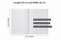 Premium Hawamahal A4 Notizbuch 168 Seiten 60 GSM Schul- und College-Lineatur Schreibheft