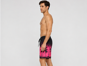 New Fashion <b>Mens</b> Board Shorts Custom Wholesale Quick Dry Swim <b>Trunks</b> Beach Surf Shorts Breathable Polyester Pockets Drawstring - Product Image 3