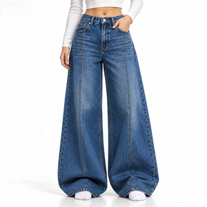 Proveedor al por mayor de jeans de mezclilla rígida para mujer, mezclilla cruda, personalización de marca para marcas de ropa urbana, tallas S-XL, MOQ bajo al por mayor - Product Image 1