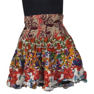 New Festival Gypsy <b>Patchwork</b> Mini Rara <b>Skirt</b> Hippy Boho Stylish Multi Color Patch Cotton Mini Sexy <b>Skirt</b> For Summer Wear - Product Image 4