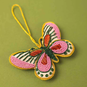 Llavero Artesanal Único con Cuentas de Vidrio, Artesanía Tradicional India Hecha por Artistas Expertos, Llavero Decorativo con Cuentas, Regalo - Product Image 3