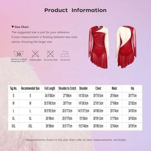 Traje de Gimnasia y Danza Personalizado para Mujer, Mono, Vestido de Danza para Patinaje Artístico, Baile Latino y Cha-Cha - Product Image 6