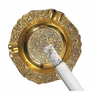 Cendrier moderne en acier inoxydable, rond, coupe-vent, en métal, durable, porte-cigarettes pour usage extérieur, domestique, bar, bureau - Product Image 6