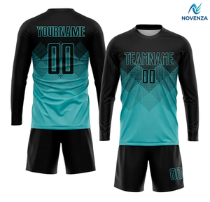 Maillot de football à manches longues à motif de points, couleurs personnalisées, ensemble uniforme sportif d'équipe personnalisé - Product Image 1
