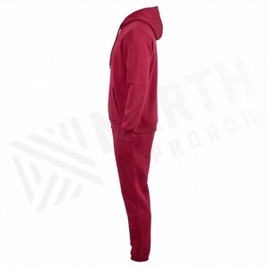 Ensemble de survêtement pour homme, couleur unie, à capuche, sweat-shirt et pantalon en coton, coupe décontractée, vêtements d'automne - Product Image 3