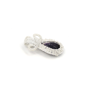 Wholesale Handmade Purple Amethyst Tear Drop Gemstone Pendant Silver Plated Wire Wrapped <b>Healing</b> <b>Crystal</b> <b>Jewelry</b> - Product Image 2