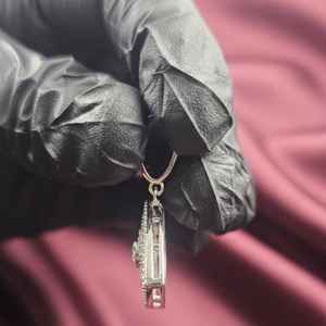 Pendentif en moissanite haut de gamme, forme œil, serti de diamants ronds, pour le hip-hop, en argent sterling 925, bijoux fins, pendentifs et breloques - Product Image 3