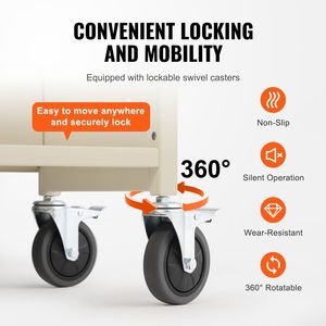 Carrello Porta Libri a Rotelle Monofacciale con Capacità di 150 kg, 79,5 cm x 38,7 cm x 124,7 cm, Ripiani Inclinati a V in Acciaio, Blocco da 4 Pollici - Product Image 4