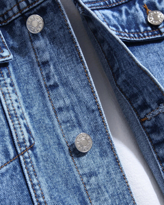 High Quality <b>Boys</b> Fur Denim Jacket Quick Dry Breathable Denim Jacket Kids Casual Wear Washed Denim Jacket OEM Serviced Design - Product Image 6