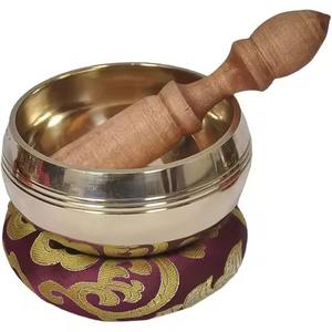 Cuenco tibetano clásico de metal para meditación, cuenco de sonido curativo para yoga, mindfulness y práctica de relajación. - Product Image 1