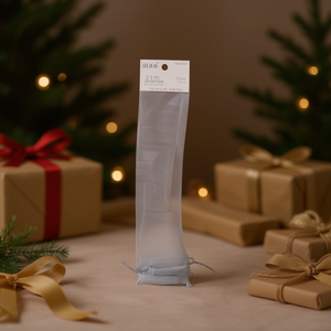 Sacchetti regalo in organza Ilan 21x6,5 cm 4 pezzi colore grigio per regali - Product Image 2