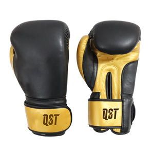 Gants d'entraînement de boxe MMA et kick-boxing en cuir véritable respirant avec fermeture auto-agrippante au poignet, haute qualité, pour hommes et femmes, personnalisables OEM - Product Image 1