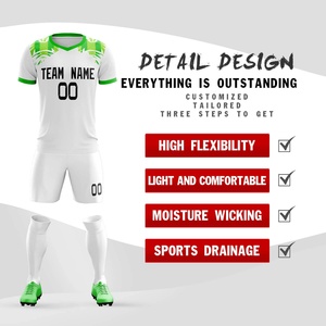 Ensemble de maillots de football personnalisés, uniforme d'équipe, ensemble de maillots de football, séchage rapide, respirant, OEM, étiquette privée, fabricant, fournisseur en gros - Product Image 4