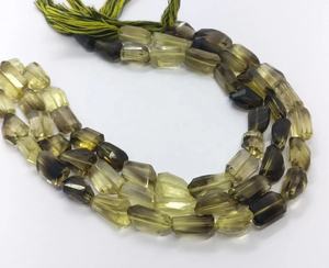 Perles de pierres précieuses en quartz citron bio facettées en forme de pépites pour la fabrication de colliers et bracelets DIY, perles multicolores, fournitures de bijoux en gros - Product Image 1