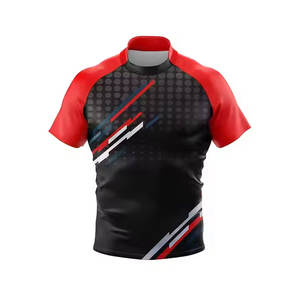 Nouveau maillot de rugby pour hommes, respirant, à séchage rapide, pour l'entraînement, disponible en grandes tailles, léger et durable - Product Image 1