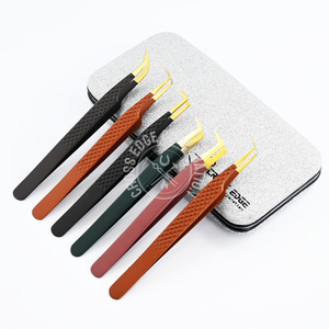 Custom Own Brand Mega Volume Lash Extension Tweezers Individual Eyelash Extensions Tweezer for Individual Lashes Stainless Steel - Product Image 1