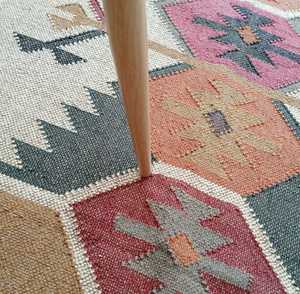 Alfombra Artística Tejida a Mano de Yute y Lana para Sala de Estar, Dormitorio y Estudio - Product Image 5