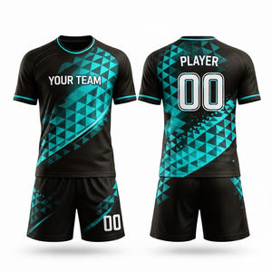 Ensemble de maillots de sport pour hommes personnalisables, manches longues, antibactérien, 100% polyester, maillot de football, vêtements d'entraînement - Product Image 5