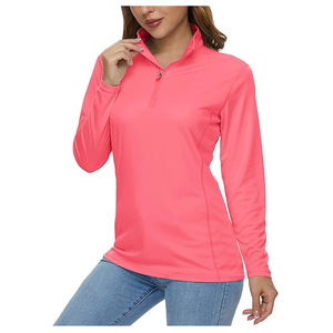Chemise polo de golf pour femme de haute qualité, séchage rapide, respirante, en coton, couleur unie, logo personnalisable - Product Image 2