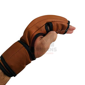 <b>Custom</b> <b>MMA</b> <b>Gloves</b> Open Palm Fight <b>Gloves</b> for Grappling Training Sparring Durable Gym Gear - Product Image 5