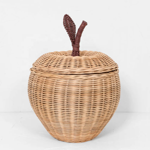 Producto caliente cesta de almacenamiento de manzana de ratán natural para bebé cesta de Pascua tendencia 2024 handwicker de Vietnam - Product Image 1