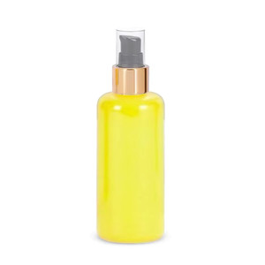 120ml 4oz PET <b>Plastic</b> Yellow Squeeze Bottle Custom Screen Printed Cosmetic Packaging Cleanser Screw Lotion Body Cream Hair Oil - Product Image 5