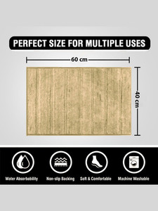 Alfombra de Baño Ultra Suave con Diseño Acanalado – Alfombra de Microfibra Gruesa, Absorbente y Antideslizante, Alfombra de Ducha de Secado Rápido, Color Beige - Product Image 2