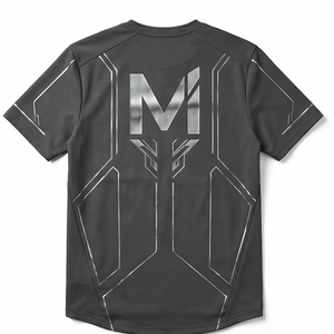 T-shirt de sport surdimensionné pour homme, respirant, en polyester/coton, pour la course à pied, la gym, les entraînements, vêtements de sport Maluza - Product Image 3