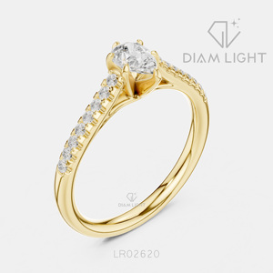 Bague de mariage en or blanc 14 carats avec diamant de laboratoire certifié IGI, taille poire 0,50 carat, bijoux fins, pour fiançailles et anniversaire - Product Image 6