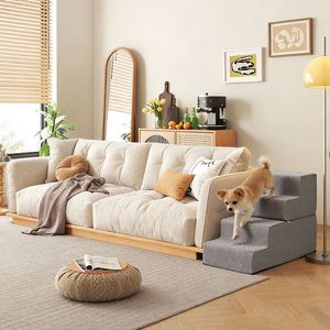 Scala a 4 Gradini per Cani e Gatti per Letti Alti, Antiscivolo, con Copertura Rimovibile e Lavabile, Rampa per Uso Interno ed Esterno in Schiuma - Product Image 5