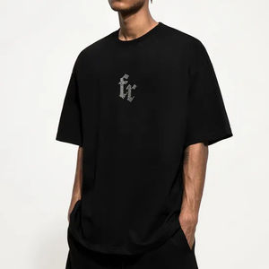 Camiseta llamativa con pedrería y detalles artísticos de cristal, tela suave y transpirable, corte elegante, perfecta para amantes del estilo moderno. - Product Image 4