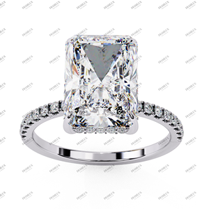 Anillo de Compromiso de Diamante Moissanite - Anillos de Moda con Talla Personalizada, Diseño Geométrico Romántico - Product Image 5