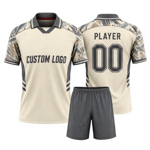 Maillot de football imprimé numériquement de qualité supérieure, uniforme d'équipe de football personnalisé, short de performance anti-humidité 100 % polyester, personnalisable - Product Image 1