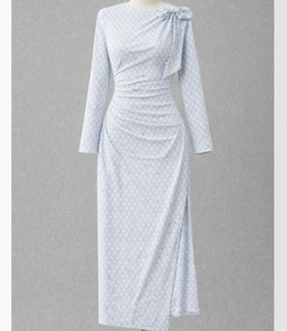 Vestido ajustado transpirable con lazo, fabricante de ropa OEM ODM de Vietnam, ropa de mujer, etiqueta personalizada, tela personalizada, ropa al por mayor - Product Image 1