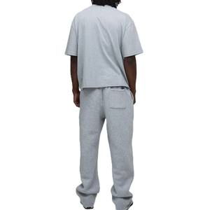 Camiseta de hombre de algodón 100% de lujo, de alta calidad, de secado rápido, transpirable, con hombros caídos, bordado, estilo urbano, talla grande, venta al por mayor OEM - Product Image 2